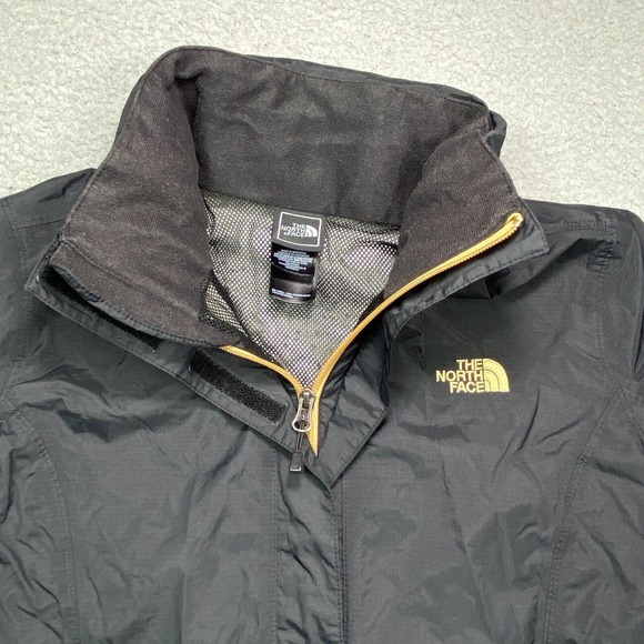 North‎ Face HyVent Hooded Windbreaker Rain Jacket Small Black Gorpcore Hiking - Picture 1 of 16